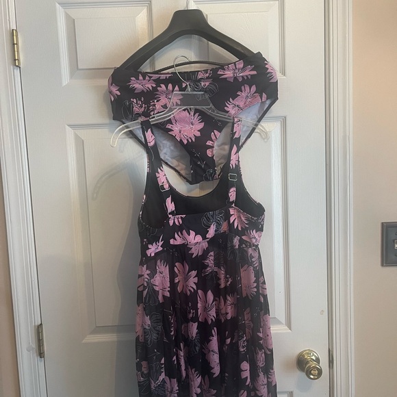 Women Plus Size Tropical Print 2 Piece Swimsuit Bathing Suit Tankini Set 14W 16W - Picture 9 of 12